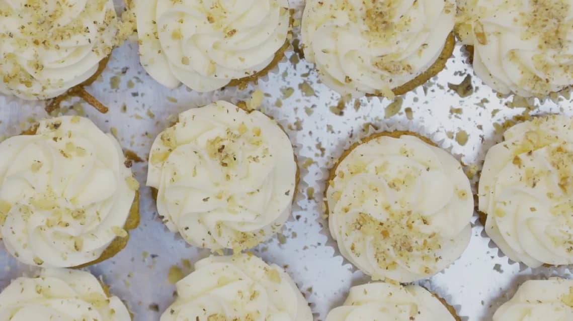Image showing top down view of cupcakes.