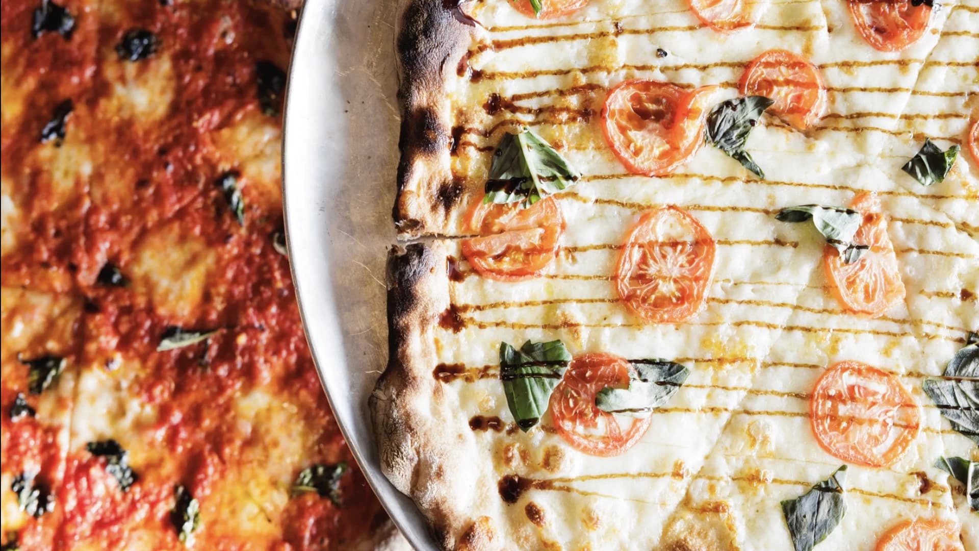 Image of delicious looking pizzas.